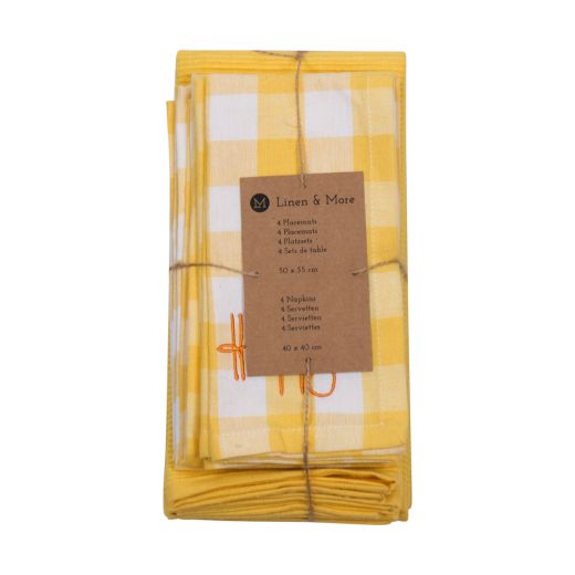 Ollie Kitchenset mimosa yellow 35x50/40x40cm (set of 8) 