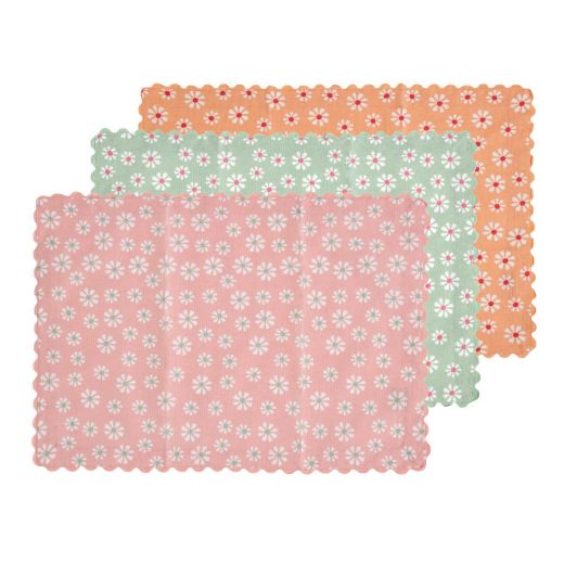 Daisy flowers placemat mix colours 35x50 (set of 3)