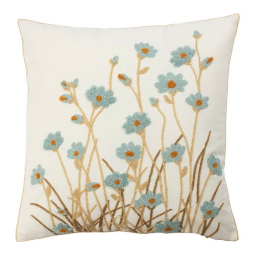 Kussen Poppy blauw 45x45cm