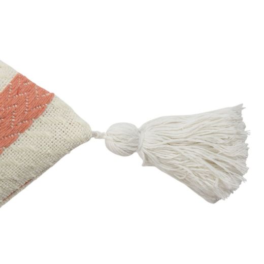 Cushion sisley stripe off white red 45x45cm