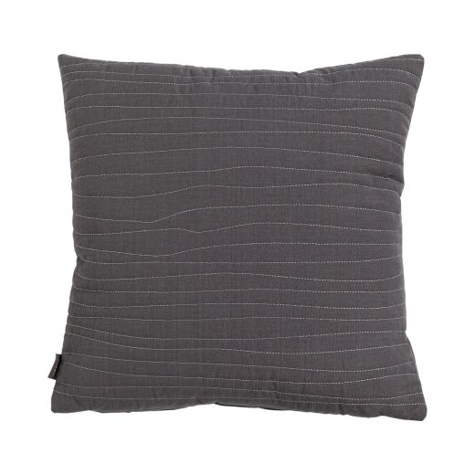 Uneven stitching dark grey Cushion 45 cm x 45 cm