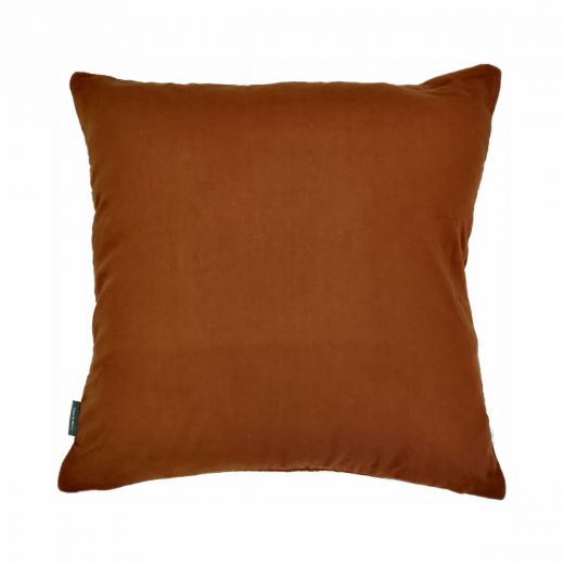 Kantha Slub kussen roodbruin 45x45cm 