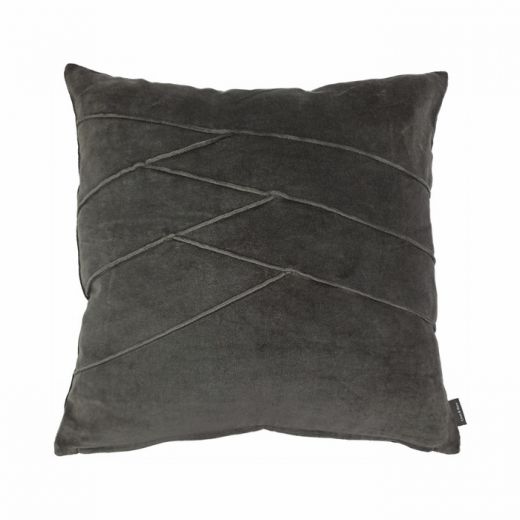 Uneven Pintuck Cushion brown 45x45cm