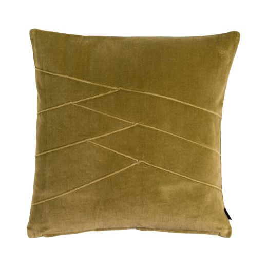 Uneven Pintuck kussen khaki 45x45cm 