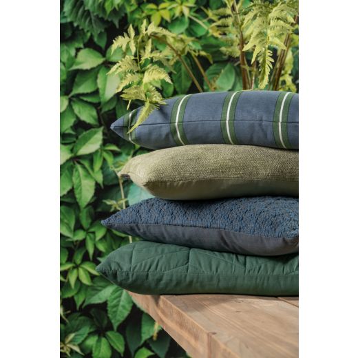 Printed Stripes coussin bleu vert 45x45cm 