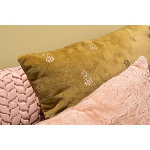 Velvet Pineapple coussin kaki 45x45cm 
