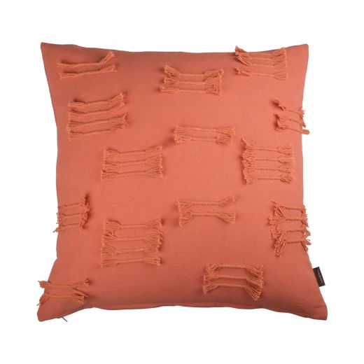 Uneven Ruffle kussen oranje 45x45cm 