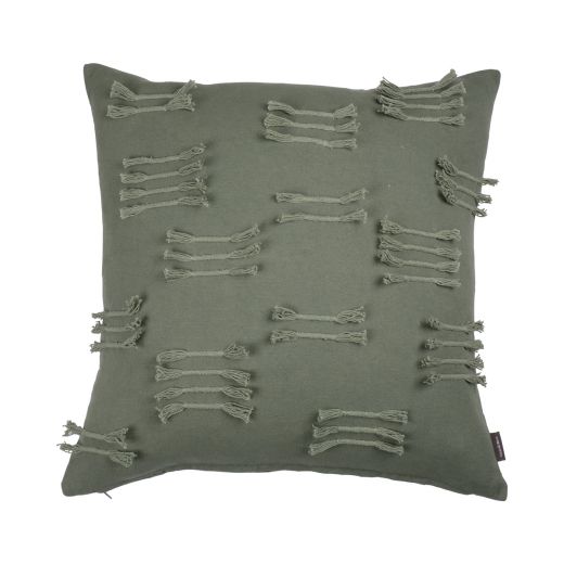Uneven Ruffle Kissen Grün 50x50cm 