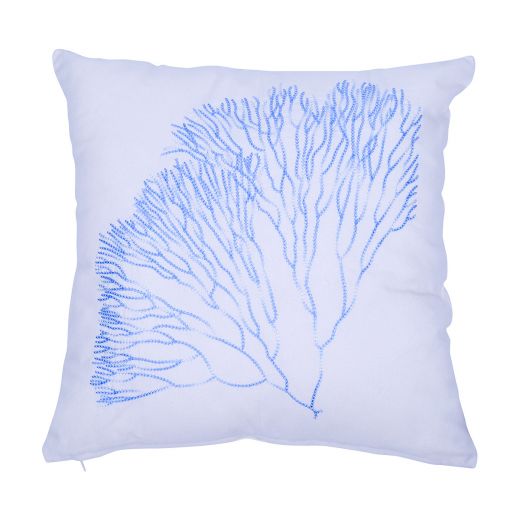Coral Cushion blue white 45x45cm 