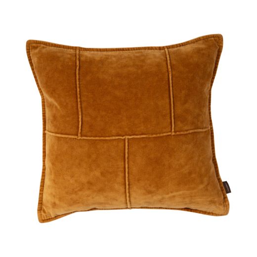 Cushion mick velvet golden yellow 45x45cm