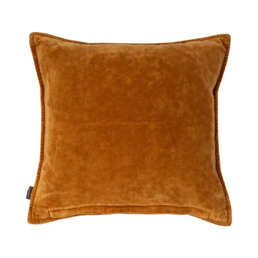 Cushion mick velvet golden yellow 45x45cm