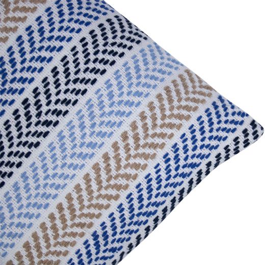Molly Kussen zig zag blauw 45x45cm