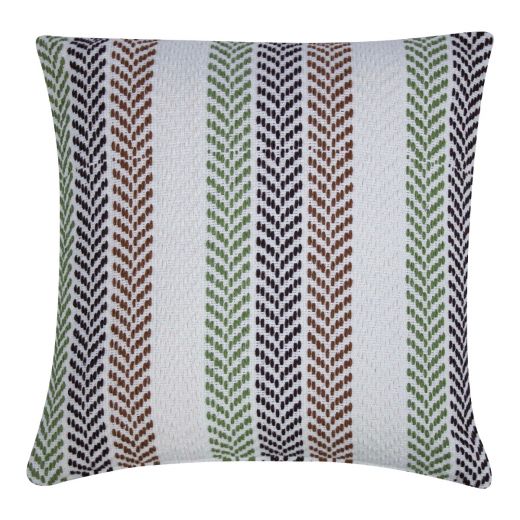 Molly Kussen zig zag bruin groen 45x45cm