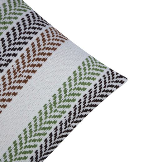 Molly Kussen zig zag bruin groen 45x45cm