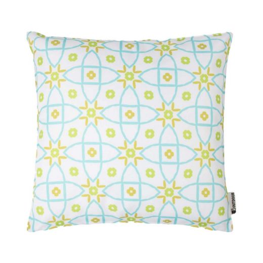 Mila Outdoor green/aqua Cushion 47 cm x 47 cm
