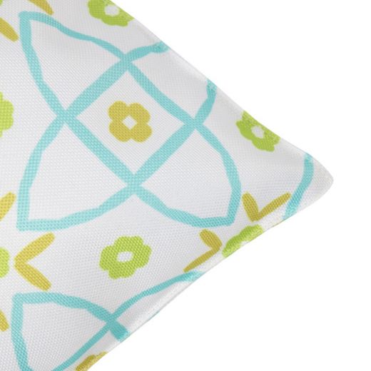 Mila Outdoor green/aqua Cushion 47 cm x 47 cm