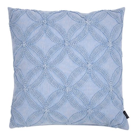 Annika Kussen stonewash blauw 45x45cm