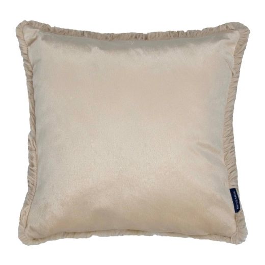 Feather cushion beige 45x45cm