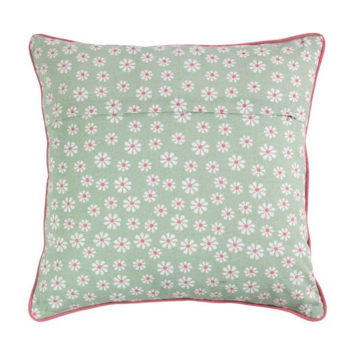 Daisy Flowers Kussen groen 50x50cm 