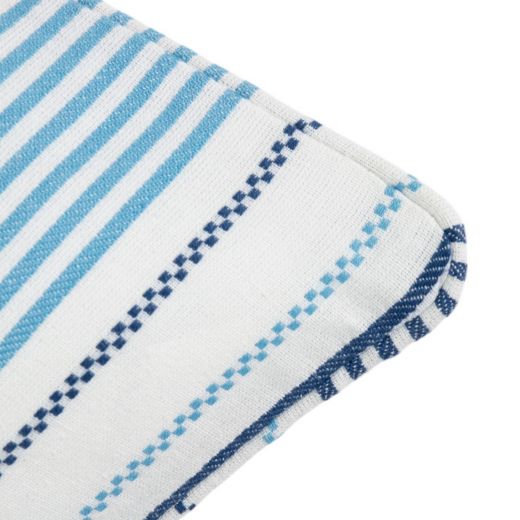 Brisa Kussen multistreep 2 kleuren blauw 45x45cm