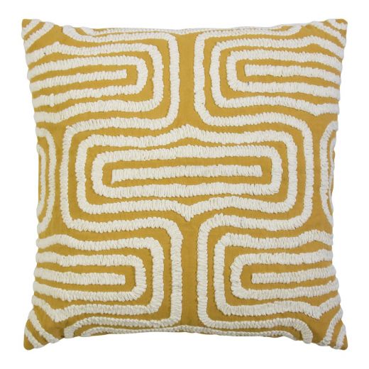 Cushion Java mustard yellow 45x45cm