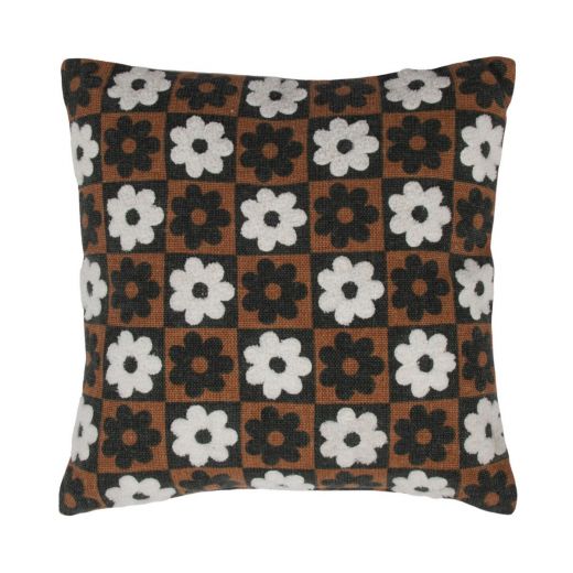 Cushion Flores camel 45x45cm