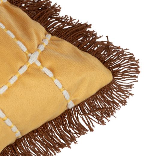 Cushion Sulawesi mustard yellow 45x45cm