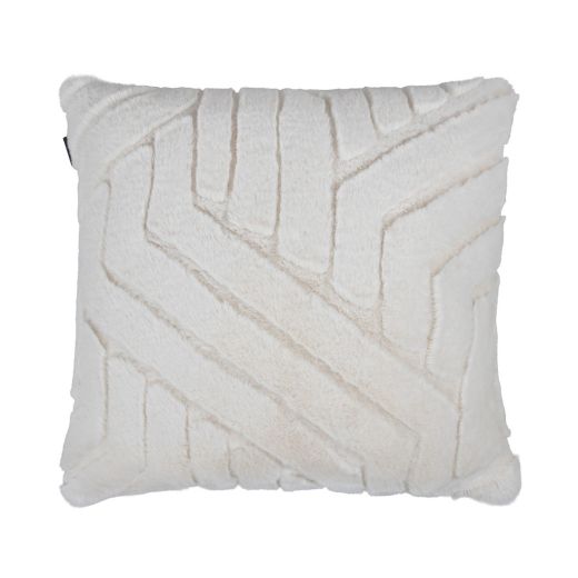 Coussin Lignes Abstraites Blanc Casse 45x45cm