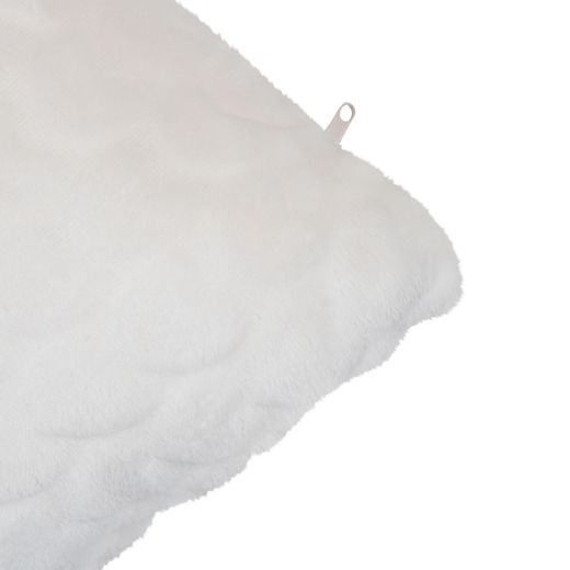 Coussin Coeurs Blanc Casse 45x45cm