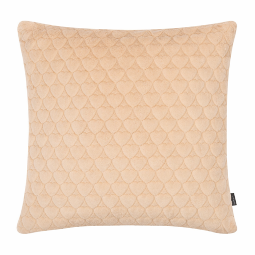 Cushion Hearts Beige 45x45cm