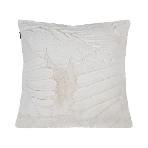Coussin Feuilles Blanc Casse 45x45cm