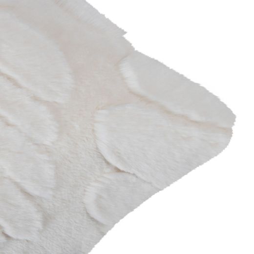 Coussin Feuilles Blanc Casse 45x45cm