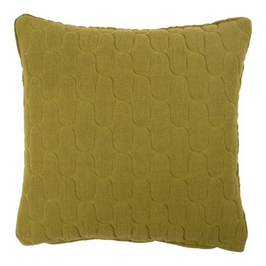 Cushion cheerio muslin green 45x45cm