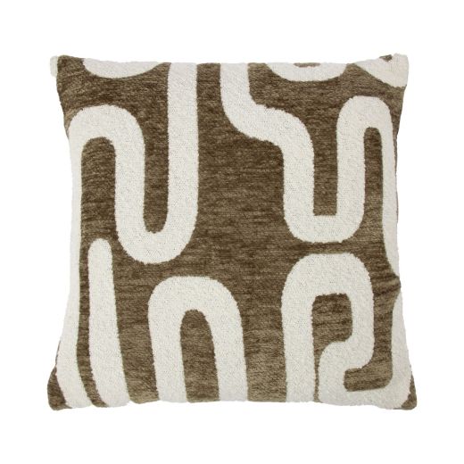 Cushion Abstract stripes green white 45x45cm