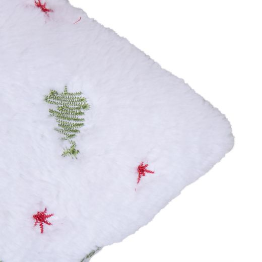 Cushion Christmas tree and stars green white 45x45cm