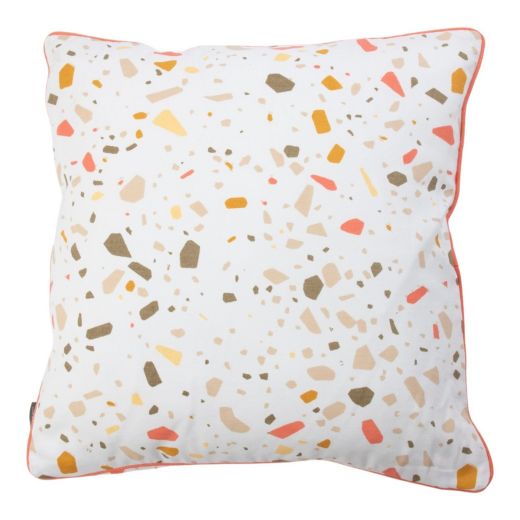 Cushion Terazzo white pink 45x45cm