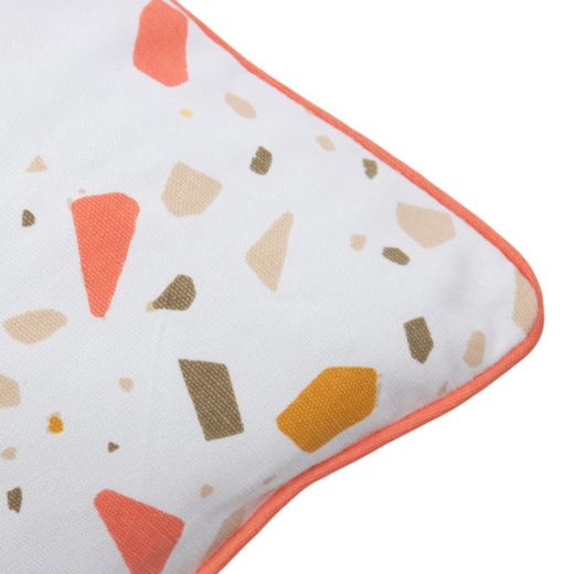 Cushion Terazzo white pink 45x45cm