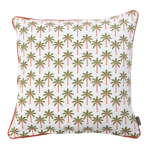 Kussen Palma wit groen 45x45cm