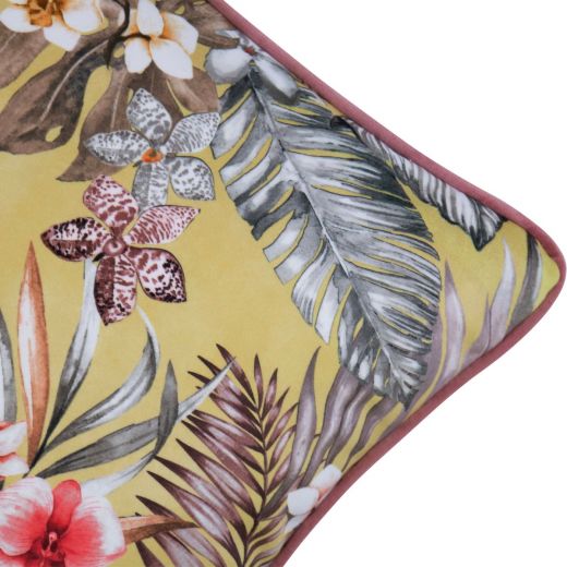 Liya kussen licht mosterd 45x45 cm