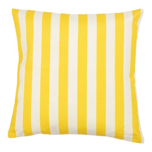 Cushion Outdoor striped yellow/white  45 x45 cm 