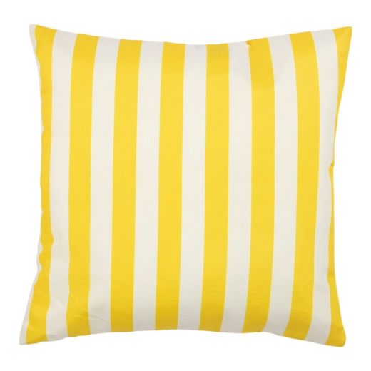 Cushion Outdoor striped yellow/white  45 x45 cm 