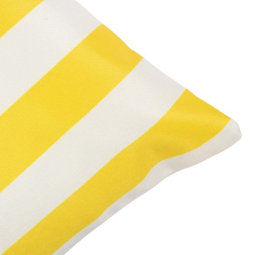 Cushion Outdoor striped yellow/white  45 x45 cm 