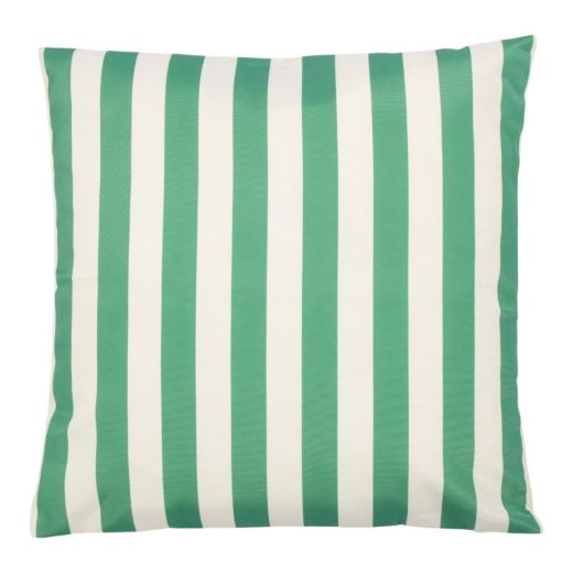 Cushion Outdoor striped green/white  45 x45 cm 