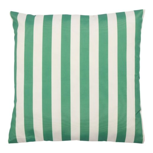 Cushion Outdoor striped green/white  45 x45 cm 