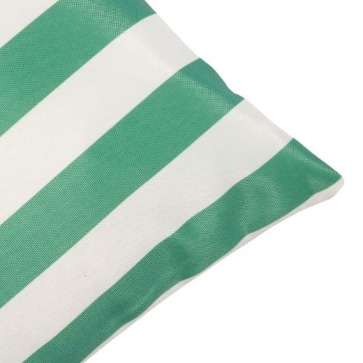 Cushion Outdoor striped green/white  45 x45 cm 