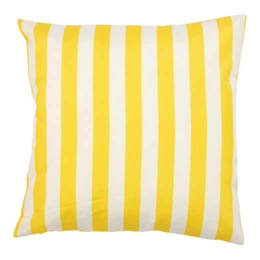 Cushion Outdoor Summer striped yellow/white  45 x45 cm 