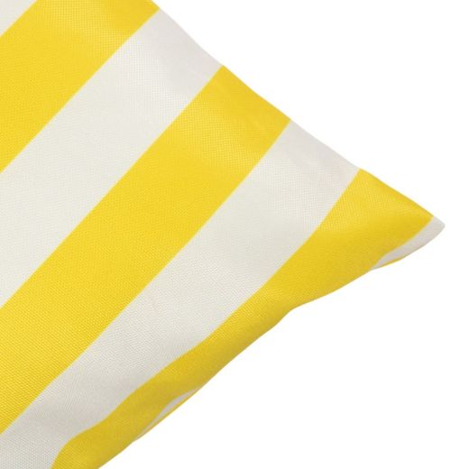 Cushion Outdoor Summer striped yellow/white  45 x45 cm 