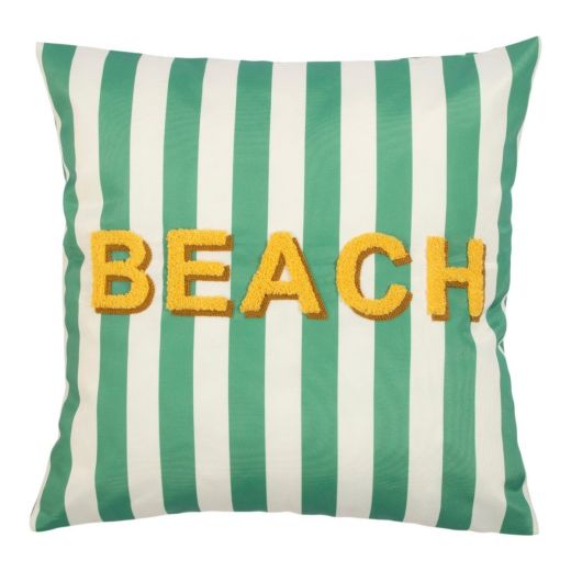 Cushion Outdoor Beach striped green/white  45 x45 cm 