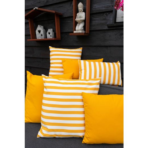 Lef outdoor kleine streep geel 45x45 cm