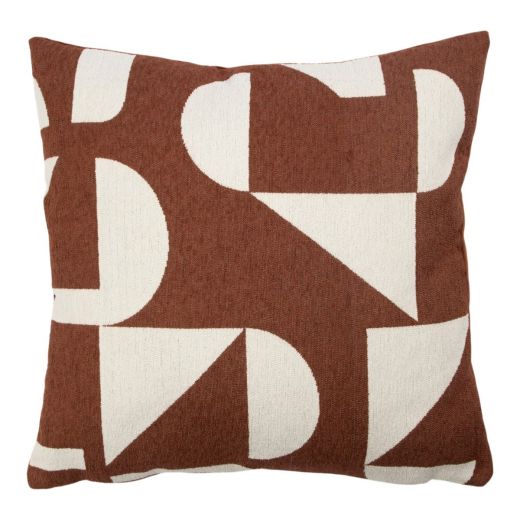Kussen Sacha rood bruin 45x45cm